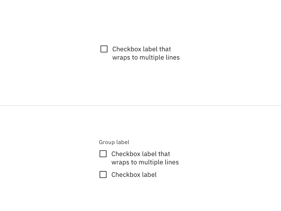 Text wrapping for checkboxes.