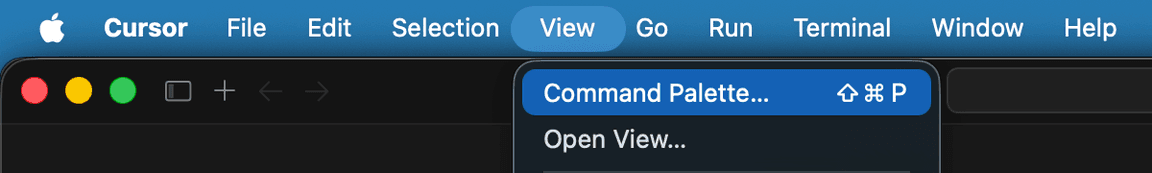 Cursor Command Palette