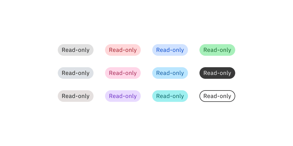 Read-only tag colors.