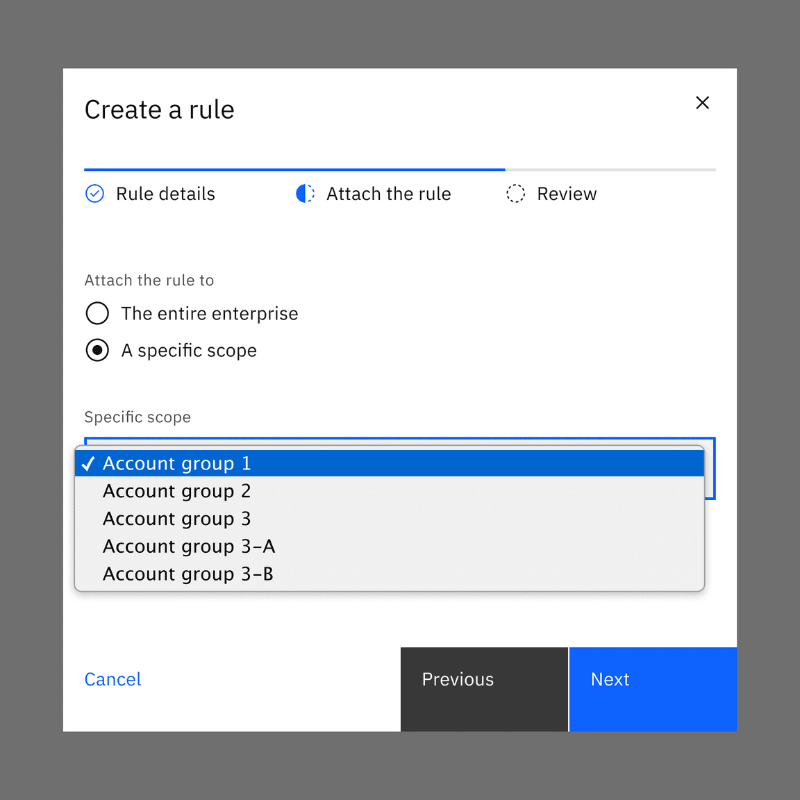 Example of a default select