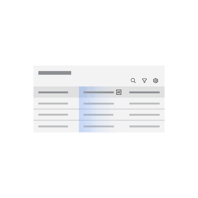 AI data table