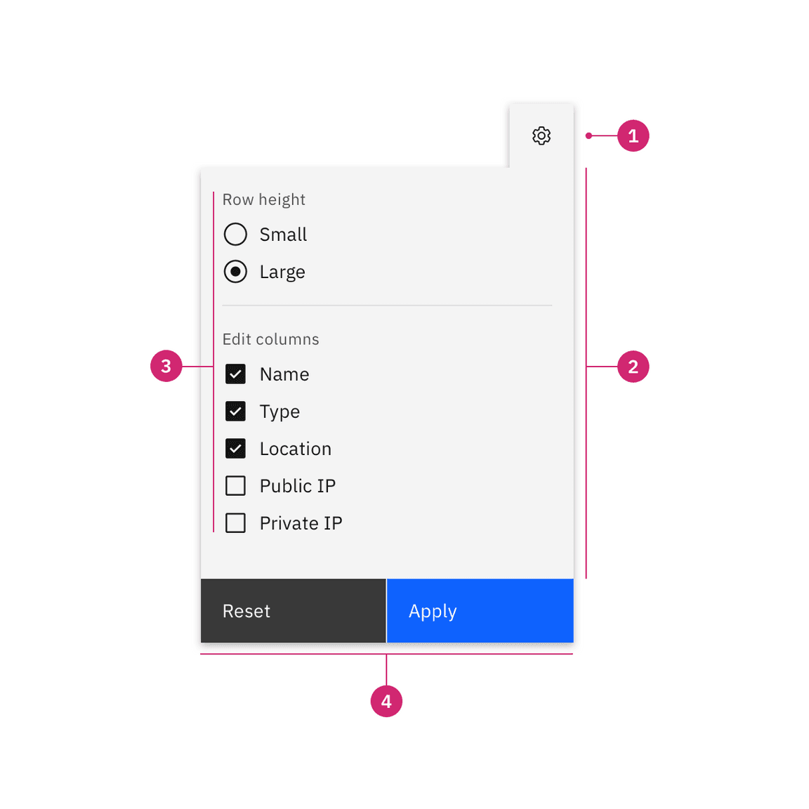 Anatomy of a settings menu.