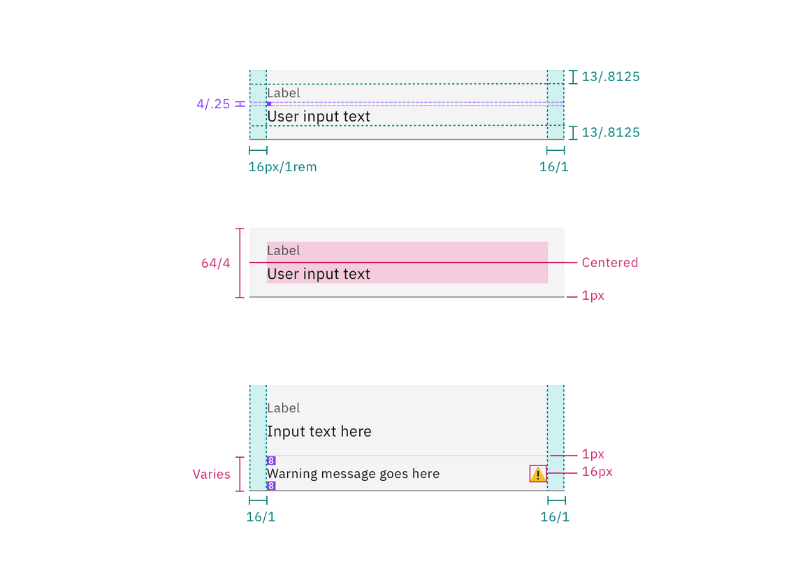 Structure and spacing measurements for fluid text input