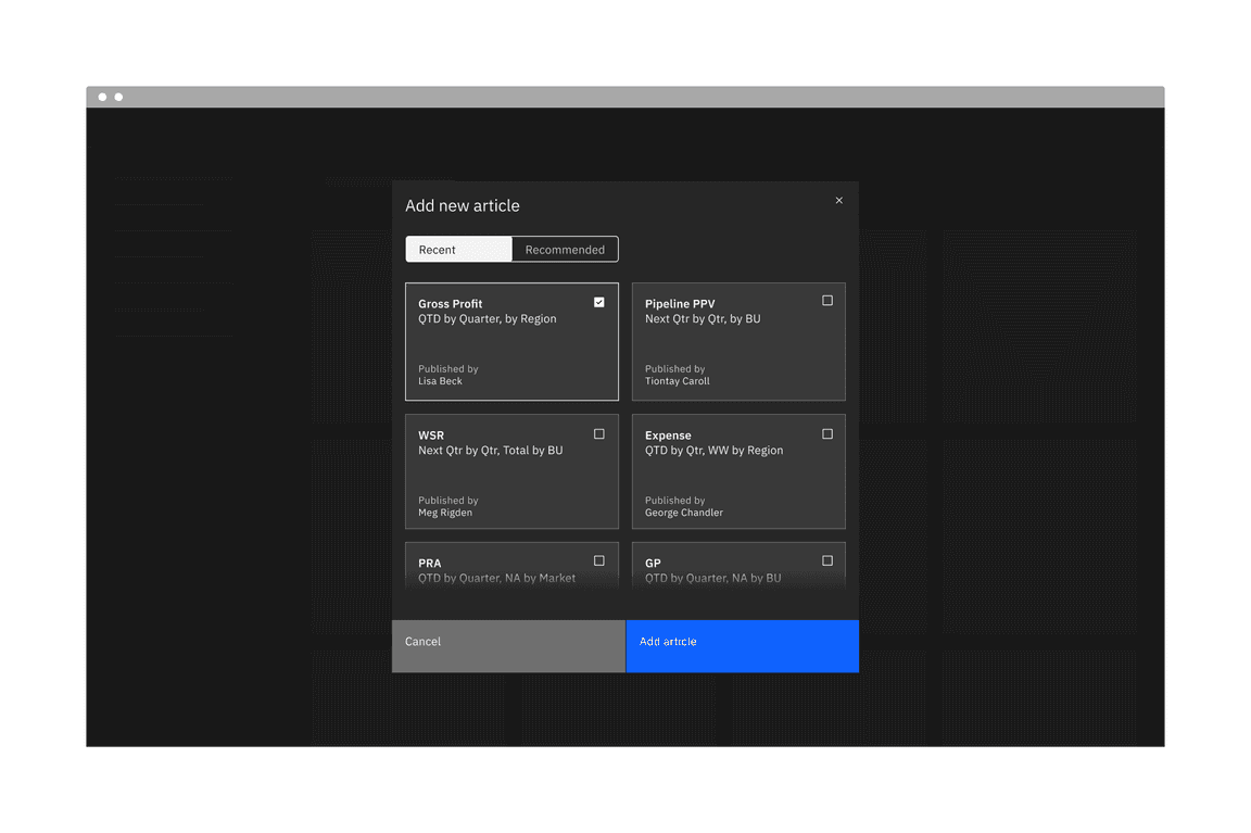 Example of a content switcher