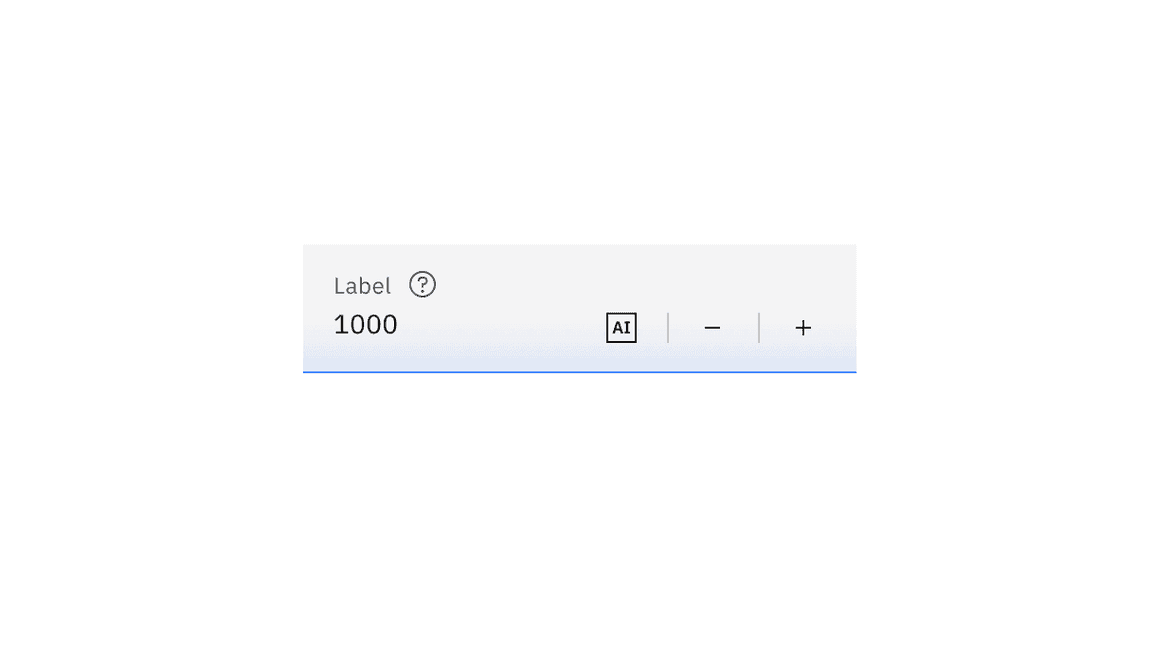 Fluid number input AI presence example