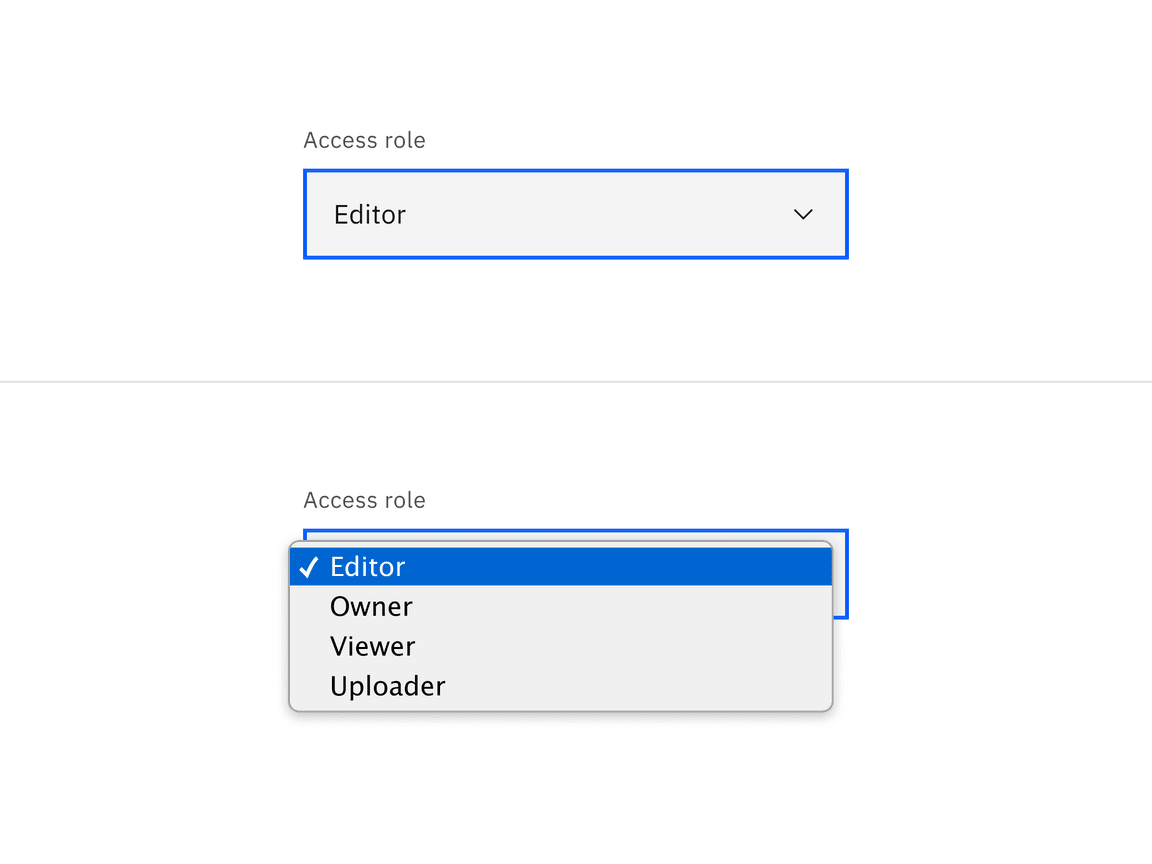 Select keyboard interaction