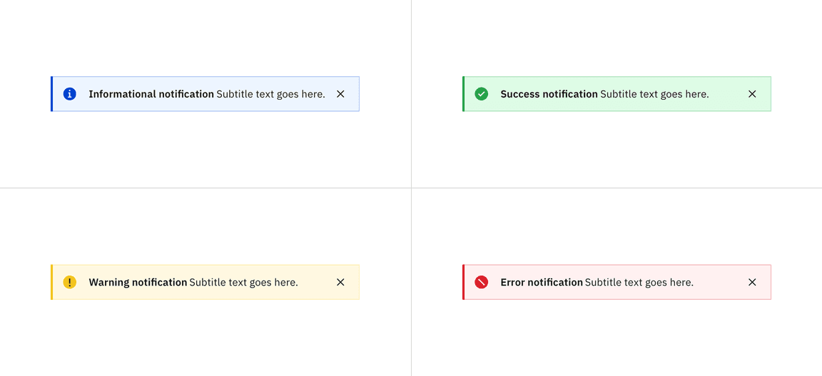 Example of notification status
