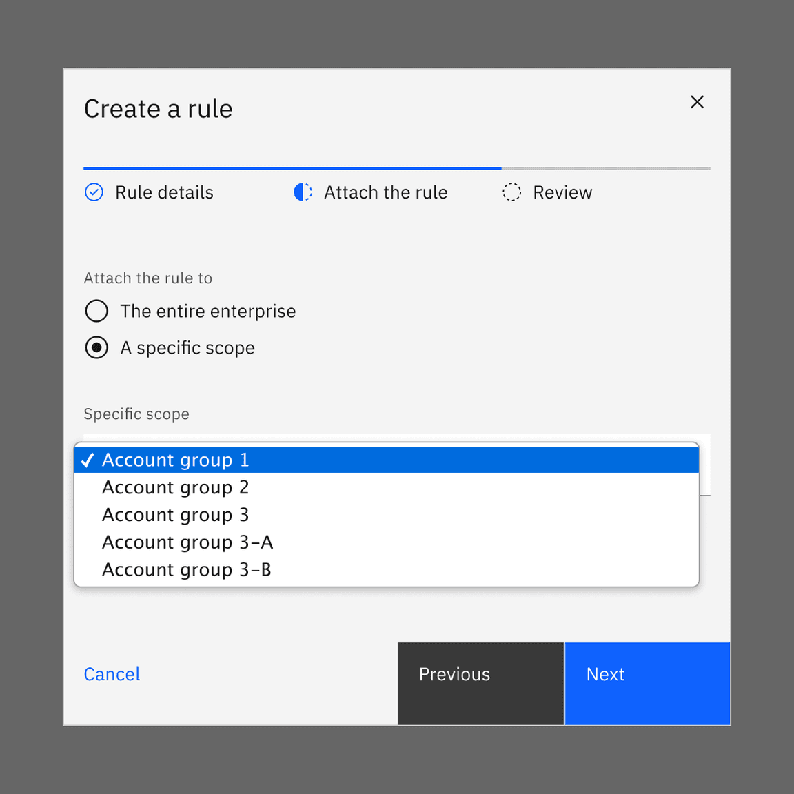 Example of a default select
